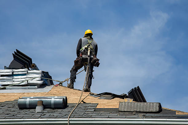 Professional Flat Roof Repair technician working in Glencoe, FL